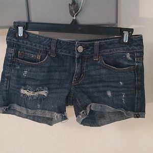 American Eagle distressed jean shorts, size 2